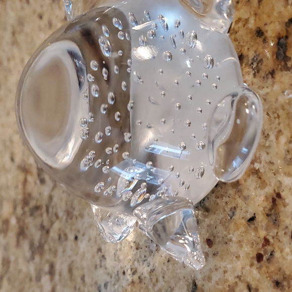 Turtle glass with controlled bubbles paperweight - Picture 8 of 10